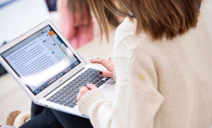 Person using a computer