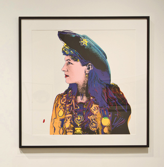 Cowgirl serigraph by Andy Warhol in the TCU Moudy Gallery