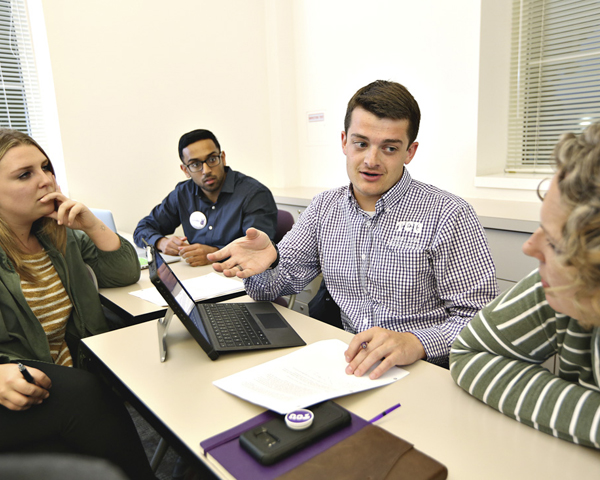 Students in a meeting