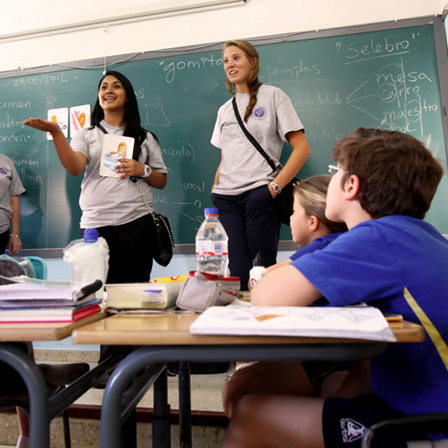 teachers in a classroom