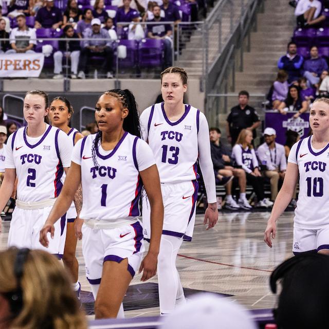 TCU women's basketball players